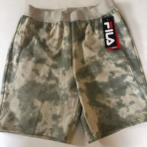 Fila Camo Shorts Mens Medium Fleece Terry
